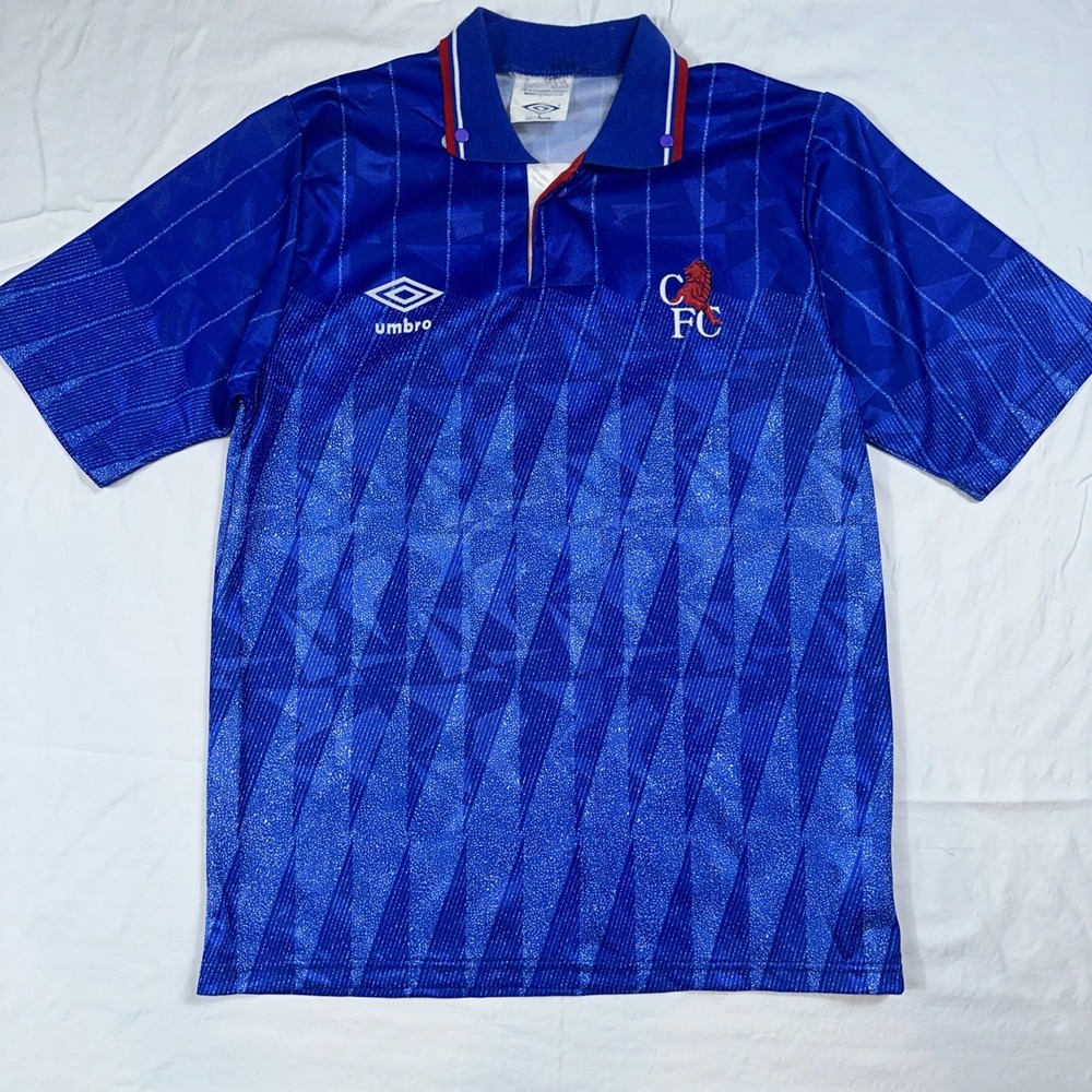 Vintage 1989-91 Umbro Chelsea FC Home Shirt Boys M 30-32 Made England